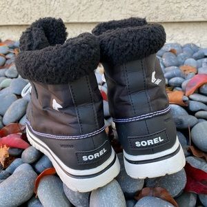 SOREL Snow Rain Boots Winter Waterproof Black 6